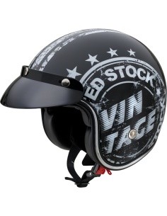 Motociklininko šalmas W-TEC Café Racer - Vintage Stock