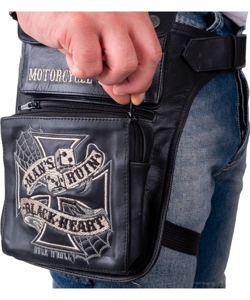 Motorcycle Thigh Bag W-TEC Black Heart Man’s Ruin