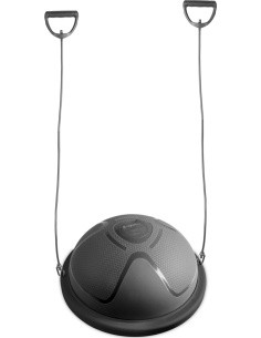 Balansavimo pagalvė inSPORTline Dome Compact su pasipriešinimo gumomis - Juoda