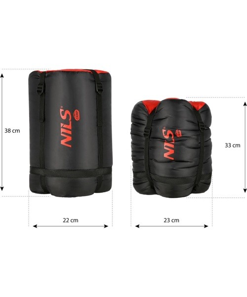 NC2003 BLACK-RED SLEEPING BAG NILS CAMP