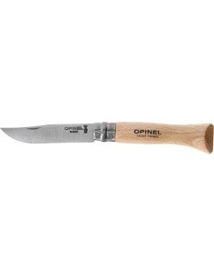 Knife Opinel Nr.6, Beech Handle, Stainless Steel Blade