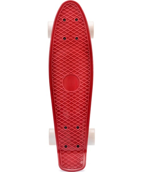 Plastic skateboard - Silver/white/nut