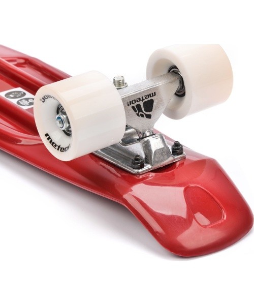 Plastic skateboard - Silver/white/nut