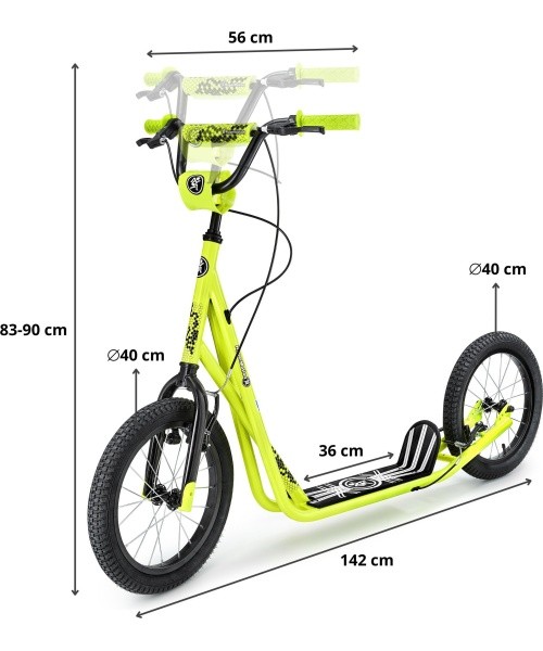 Paspirtukas HyperMotion Runkie 16" yellow