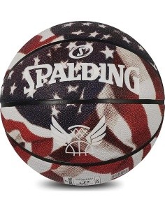 BASKETBALL SPALDING TREND STARS STRIPES ( 7 SIZE) (RUBBER)