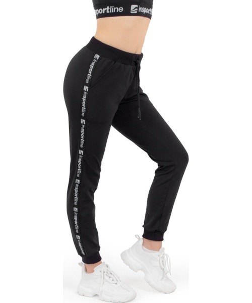 Moteriškos sportinės kelnės inSPORTline Comfyday Woman - Juoda