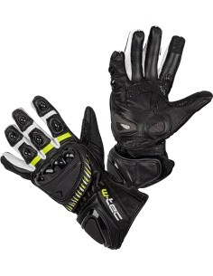 Motociklininkų pirštinės W-TEC Evolation - Juoda-balta-fluo