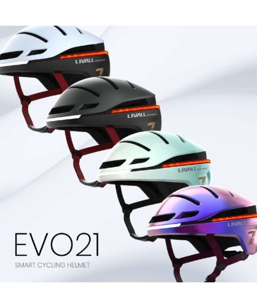 Livall EVO21 smart helmet, size M, white