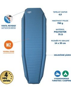 Savaime prisipučiantis kilimėlis Yate X-Tube 3.8, mėlynas/pilkas