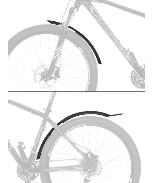 Mudguard set FORCE 24-28" (plastic, black)