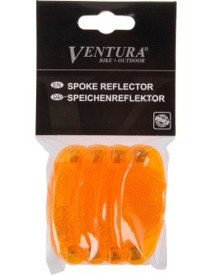VENTURA yellow spoke reflectors, 4 pcs