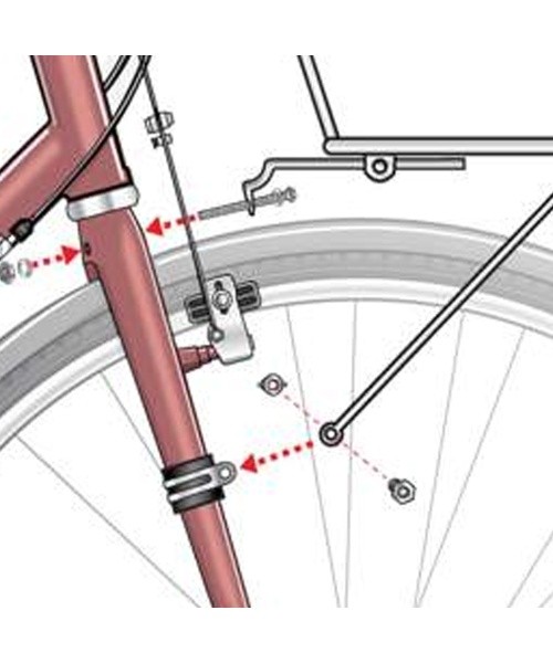 Adapteris ant dviračio rėmo varžtui prisukti 20mm