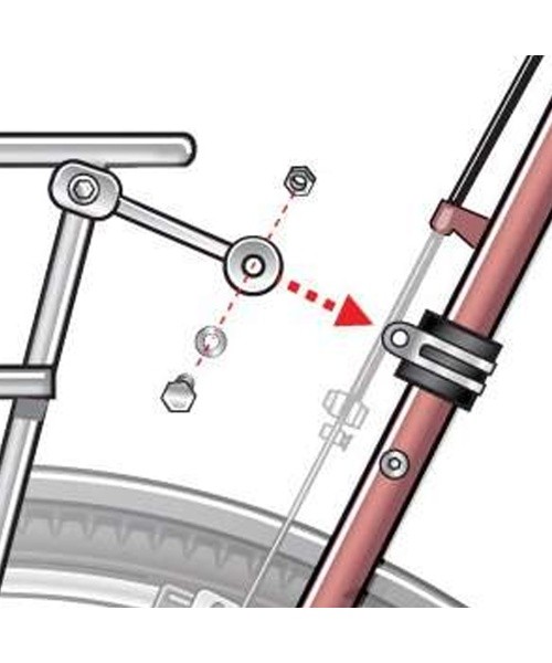 Adapteris ant dviračio rėmo varžtui prisukti 20mm