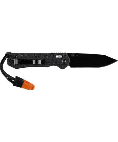 Ganzo G7453P-BK-WS folding knife with whistle.