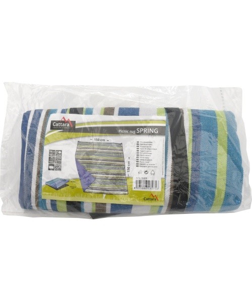 Picnic Blanket Cattara Spring - Blue/Sriped 150x150cm