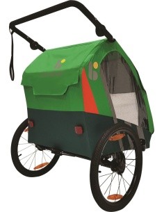 Bellelli Trailblazer bicycle trailer for kids green