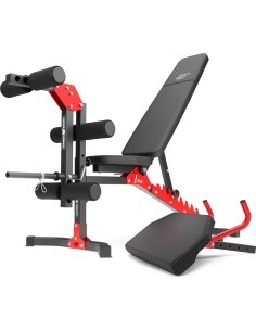 Rinkinys MH1 – reguliuojamas suolas + kojų spaudimo įrenginys + bicepsų atrama – Marbo Sport