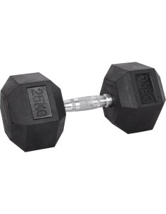 Šešiakampis hantelis inSPORTline Hexsteel 25 kg