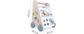 Wooden push walker educational stroller