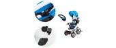 360 ° rotary tricycle with folding roof Ecotoys Grey