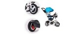 360 ° rotary tricycle with folding roof Ecotoys Grey