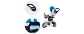 360 ° rotary tricycle with folding roof Ecotoys Grey