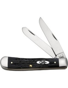 Pocket Knife Case SS Buffalo Horn Trapper