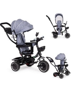 Triratukas su pasukama sėdyne ir stogeliu ECOTOYS