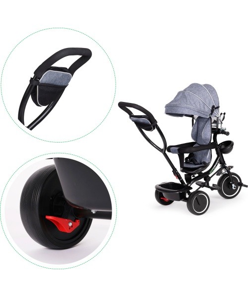 Tricycle with swivel seat canopy ECOTOYS