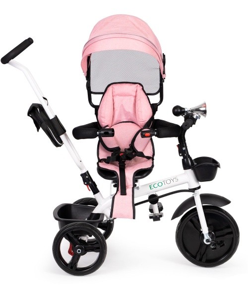 Tricycle tricycle stroller swivel seat 360* Pink ECOTOYS