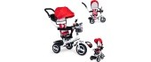 Tricycle swivel canopy red durable rubber wheels ECOTOYS