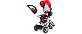 Tricycle swivel canopy red durable rubber wheels ECOTOYS