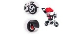 Tricycle swivel canopy red durable rubber wheels ECOTOYS