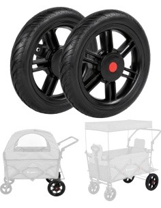 Replacement Rear Wheels for StrollKidz and StrayPaws Transport Wagons 5.5 x 29 cm (2.2 x 11.4 in) – Set of 2
