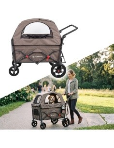 Folding Pet Transport Wagon for Dogs inSPORTline StrayPaws
