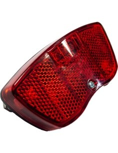 Rear light with 3 LEDs, battery-powered, 8 cm