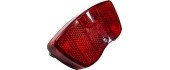 Rear light with 3 LEDs, battery-powered, 8 cm