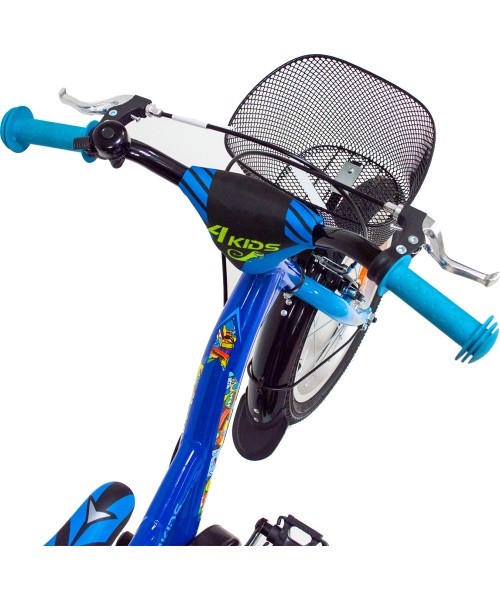 4KIDS Rebel 16" bike, size 10" (25.5 cm), aluminium, blue