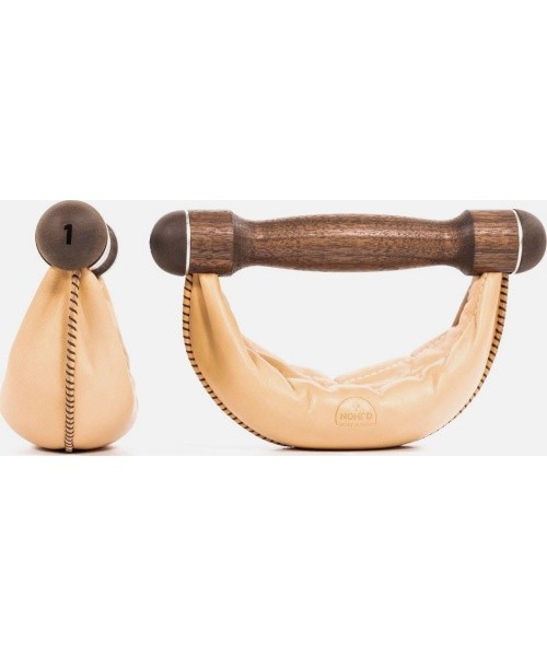 SwingBells riešutmedžio hanteliai, natūralios spalvos, rinkinys - 8 kg