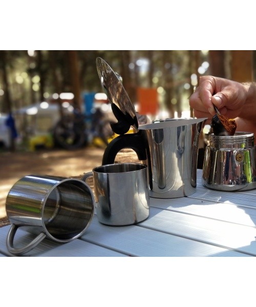 Puodelis BasicNature Stainless Steel Thermo Deluxe Espresso, 0,1 l