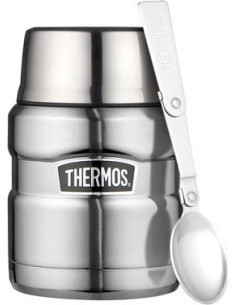 Termosas maistui Thermos King 0.47L, pilkas, su šaukšteliu