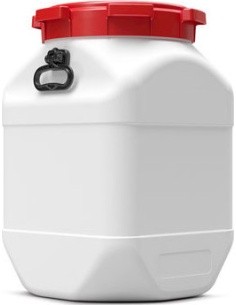 Statinė BasicNature Wide Mouth Square 66L, balta