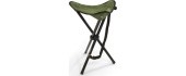Sulankstomas trikojis taburetas „Travelchair BasicNature“, žalias plieninis