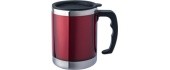 Termopuodelis BasicNature Stainless Steel Beaker MUG, 0,42L, raudonas