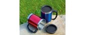 Thermal Mug BasicNature Stainless Steel Beaker MUG, 0.42L, Red