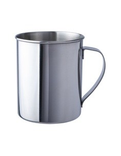 Nerūdijančio plieno puodelis BasicNature, poliruotas, 0.4L