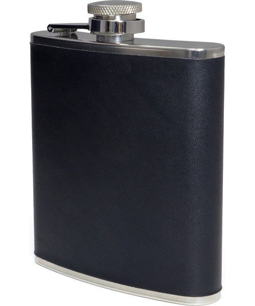 BasicNature Hip flask 'Leather'