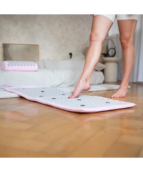 Akupresūros kilimėlio rinkinys AKM04 Pink HMS Premium