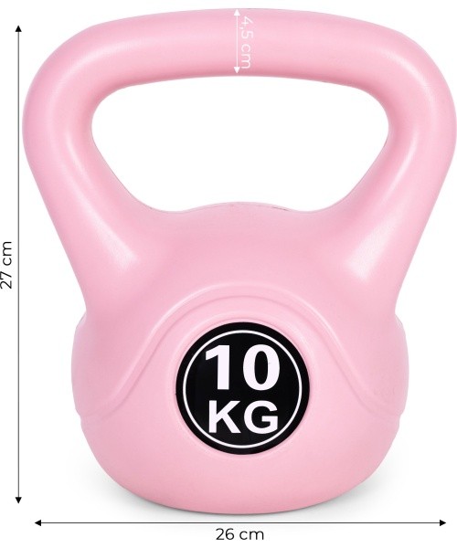 Kettlebell kettle 10 kg for exercise dumbbell ball weight fitness weight pink ModernHome