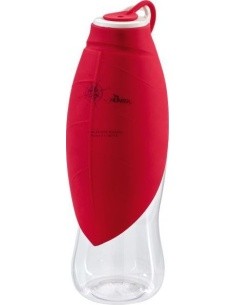 Silicone Bottle Hunter Letter 550ml, with a Bowl, Red